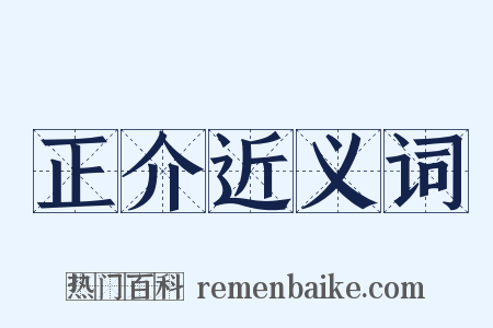 正介近义词是什么意思的图片